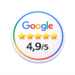 Badge de notation Google 4,9_5